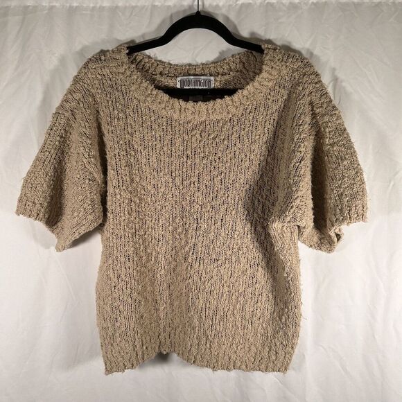 Worthington Sweaters - Vintage Worthington Sweater Women's Large Brown Knit Round Neck Pullover